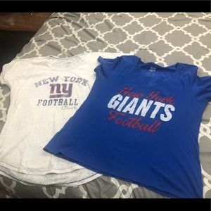2 NY Giants NFL short sleeve shirts XL